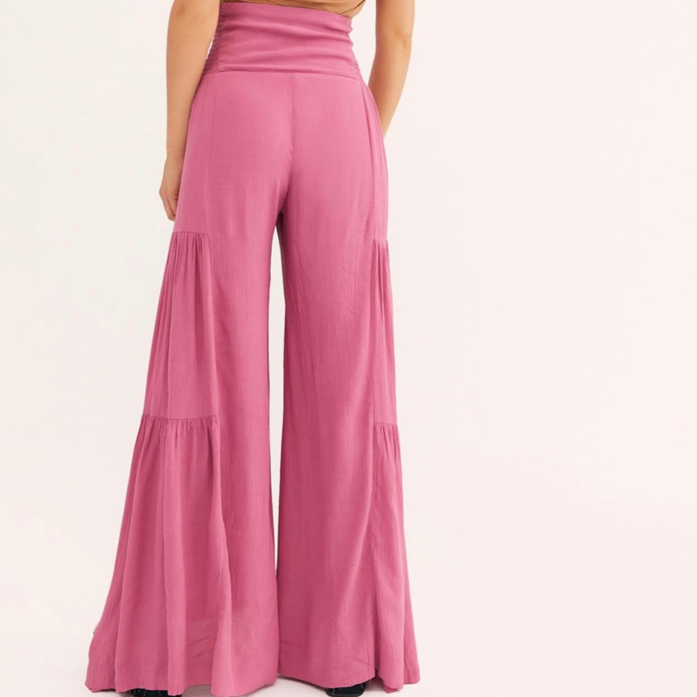 Free People Wide Leg Sailor Pink Pant